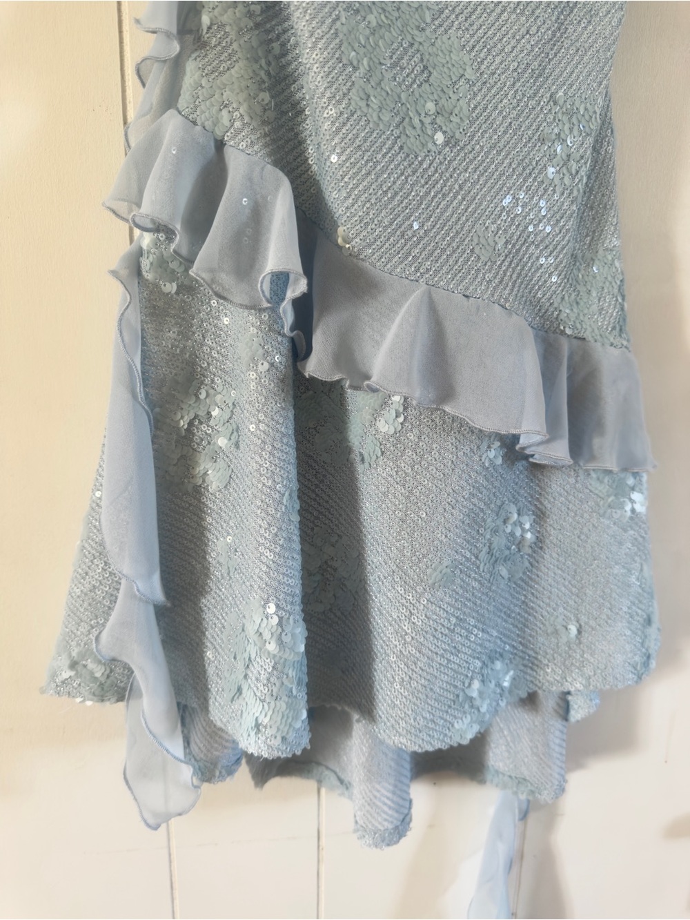 Zara Sequin Ruffle Cocktail Dress - Picture 7 of 8